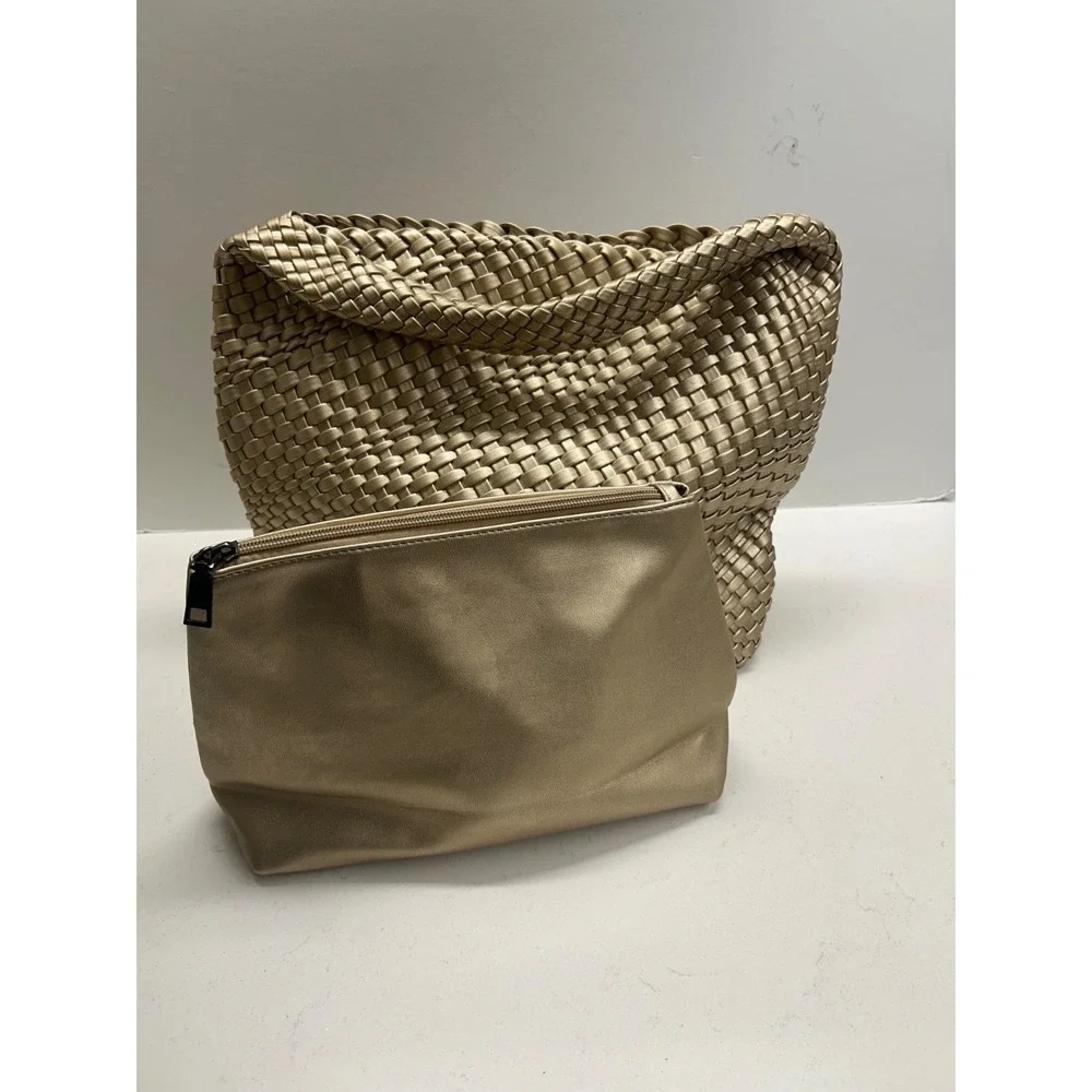 BC Bags Woven Hobo Handbag Including Pouch